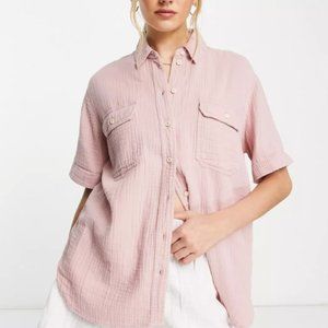 Madewell Gauze Short Sleeve Button Down Shirt
